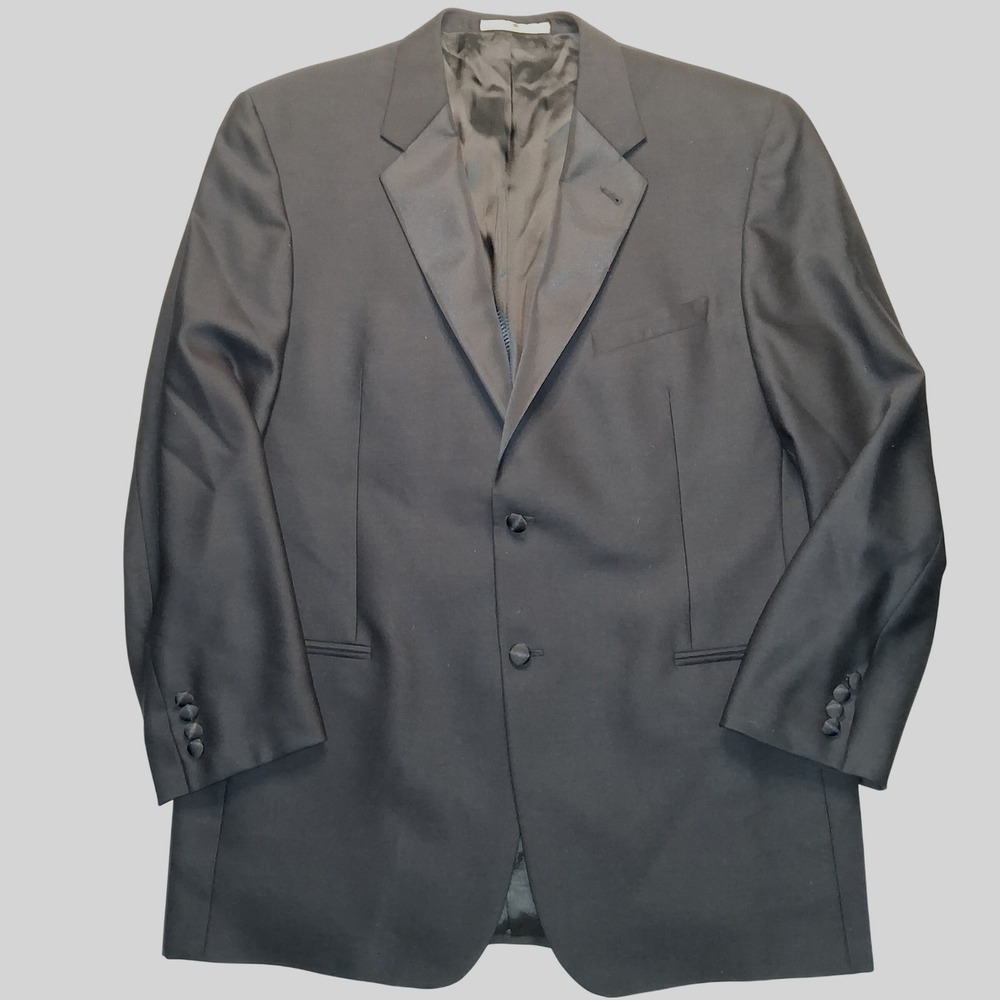Joseph Abboud Black Tuxedo Blazer‎ Jacket Wool Blend Party Elegant 44L